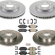 Coated Brake Rotors Front & Rear & Ceramic Pads For Chevrolet Uplander 2006-2009