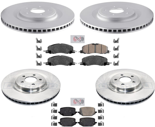 Frt 345MM Disc Brake Rotors Brake Pads for Lincoln Aviator Black Label 2020-22
