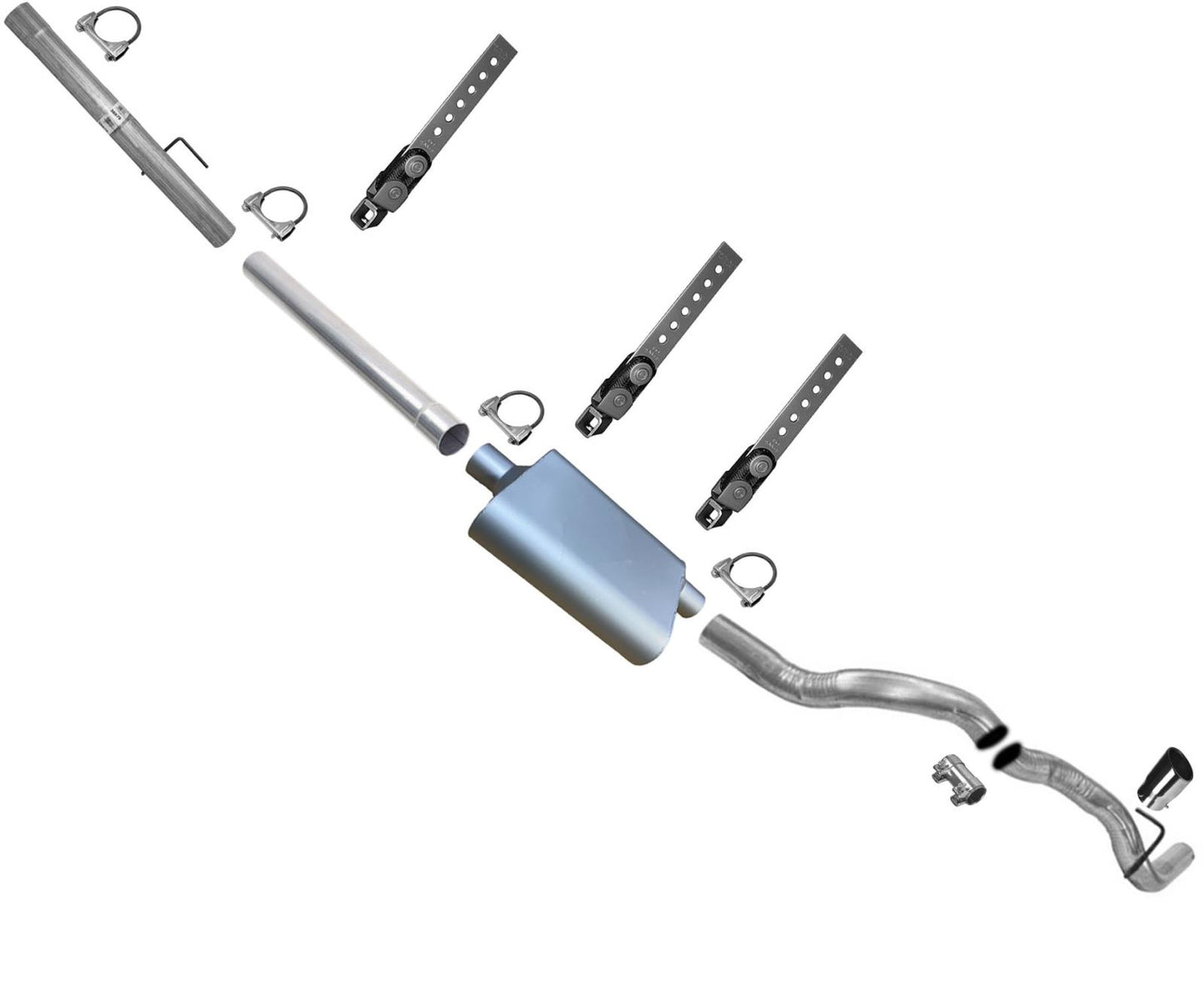 Tubo de escape de silenciador de rendimiento 120 140 para Dodge Ram 1500 5.7L Hemi 06-08