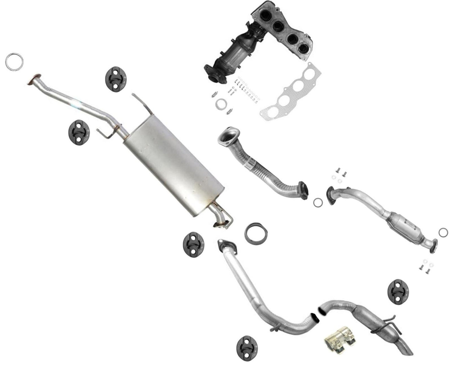 Catalytic Converters Muffler Tail Pipe For Toyota Rav4 2.5L 2013 2014 2015 2018