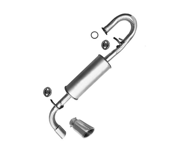 Rear Muffler Assembly With Hangers & Tip For Scion TC 2011-2016