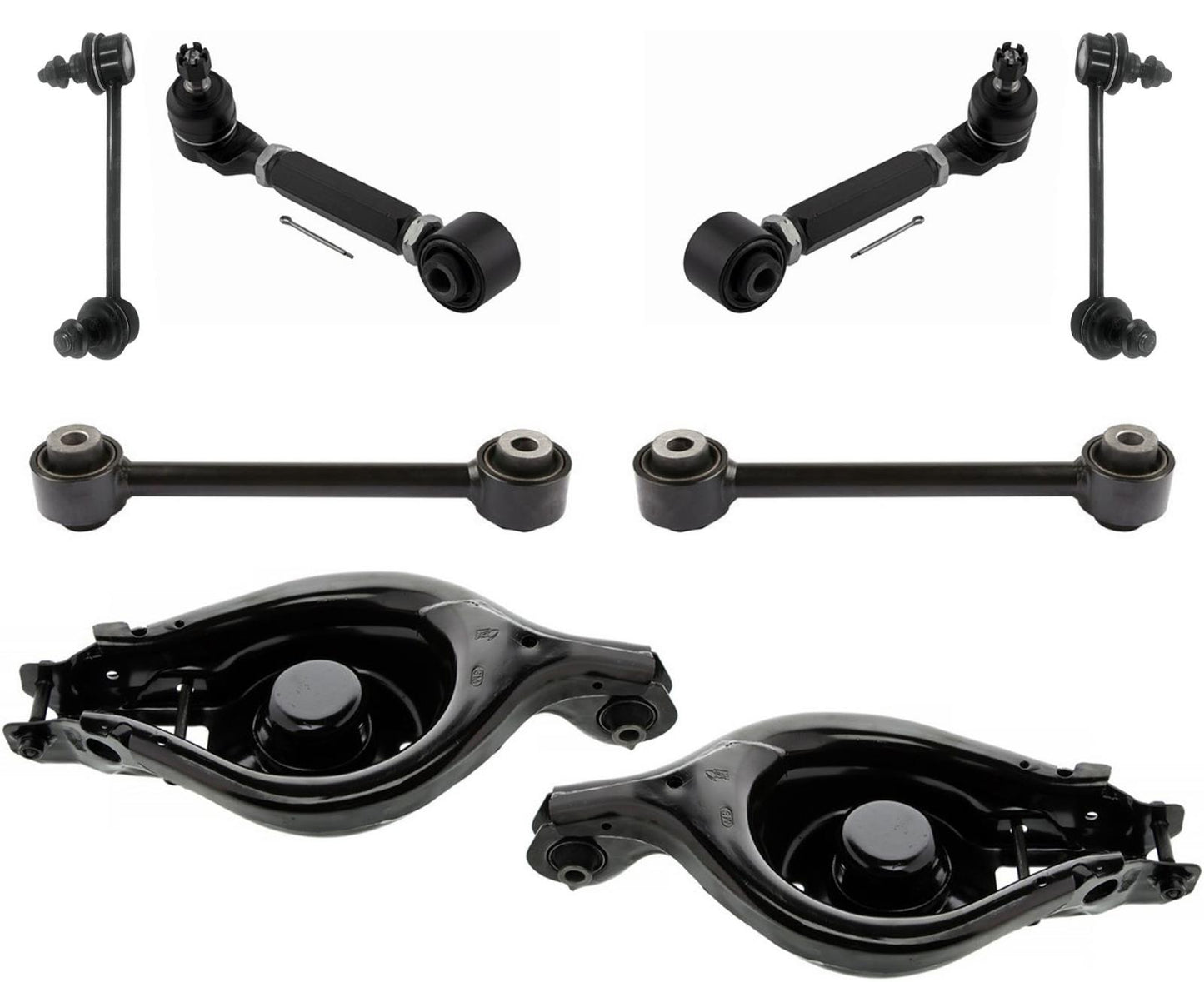 Rear Lower & Upper Adjustable Arms W/ Links For Honda Pilot 2009-2015