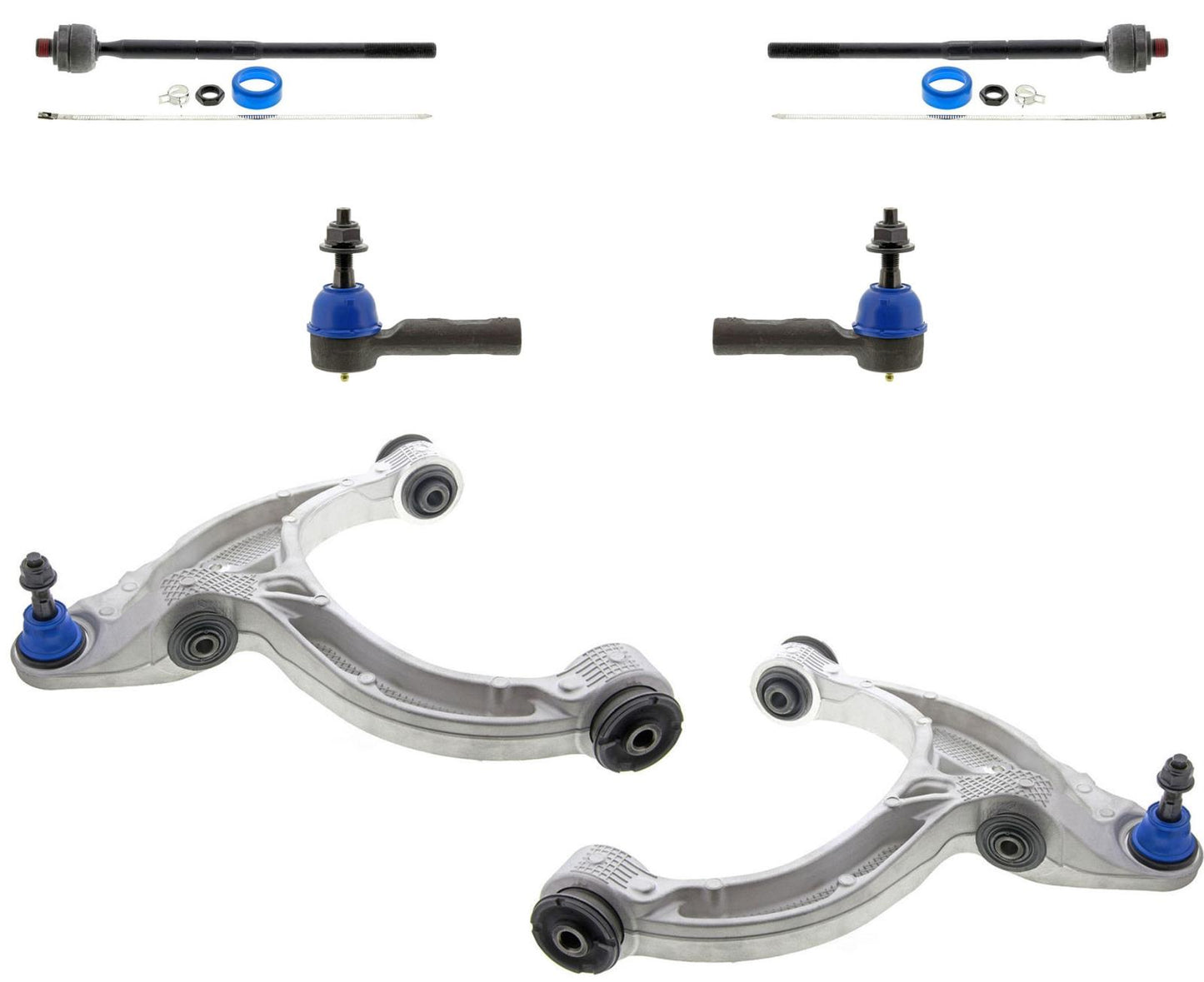 Front Lower Control Arms & Tie Rods For Ram 1500 2021-2024 W/O Sport Suspension