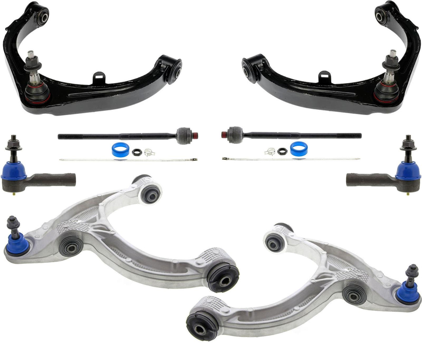 Front Lower & Upper Control Arms & Tie Rods For 1500 4 Wheel Drive 2019-2024