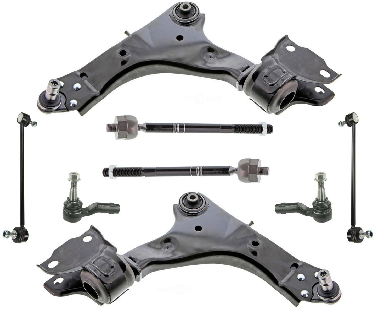 Front Mevotech Lower Control ArmsLinks & Tie Rods For Range Roger Evoque 17-19