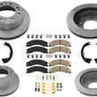 Frt & Rr Coated Brake Rotors Pads for Fleet Duty GM Silverado 2500HD 2011-2018
