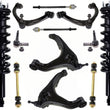 Front Struts Upper Lower Arms Tie Rods Links For 15-22 4 Wheel Drive GMC Canyon