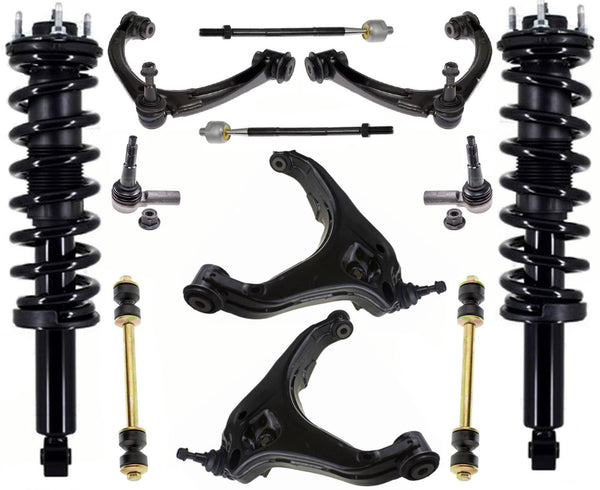 Front Struts Upper Lower Arms Tie Rods Links For 15-22 4 Wheel Drive GMC Canyon