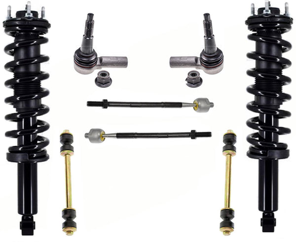 Front Struts Inner Outer Tie Rods & Links For 2015-2022 4 Wheel Drive GMC Canyon
