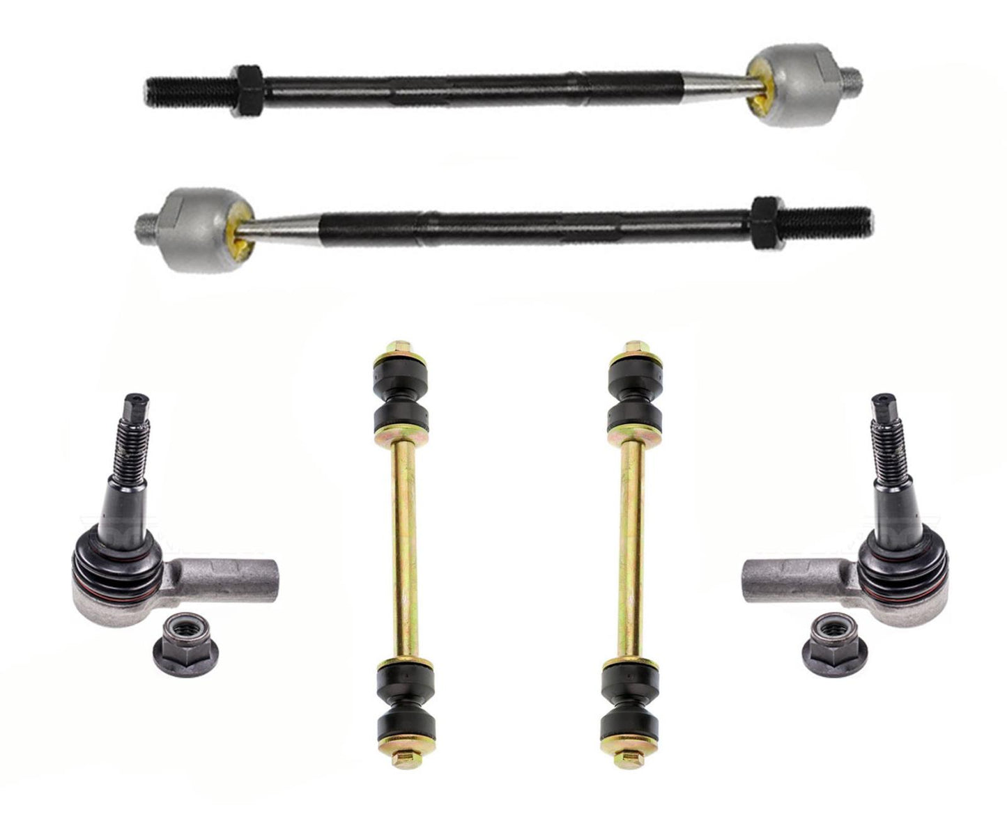 Front Inner & Outer Tie Rods & Links For 2015 2016 2017 2018 19 2022 GMC Canyon