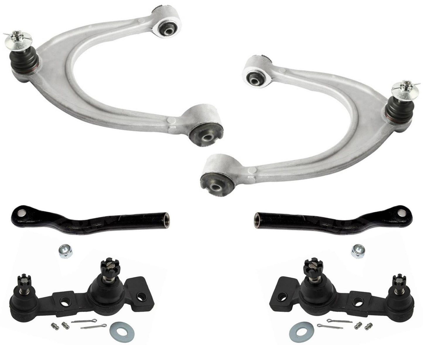 Front Upper Arms Ball Joints & Tie Rods For Lexus GS350 13-20 Rear Wheel Drive