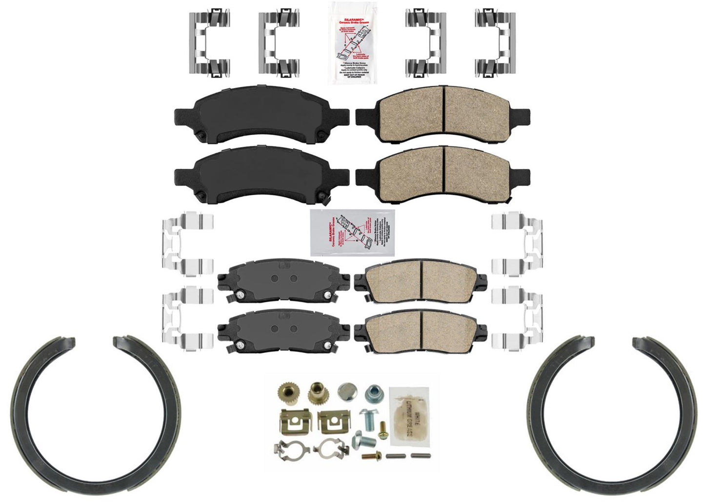 AmeriPro Premium - Pastillas de freno de disco de cerámica para Chevrolet Trailblazer 06-09