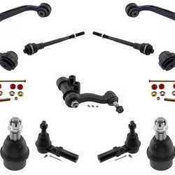 Front Control Arms Tie Rods Ball Joints For 2011-2019 Silverado 2500HD 3500HD