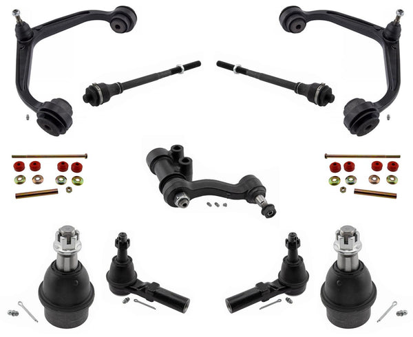 Front Control Arms Tie Rods Ball Joints For 2011-2019 Silverado 2500HD 3500HD