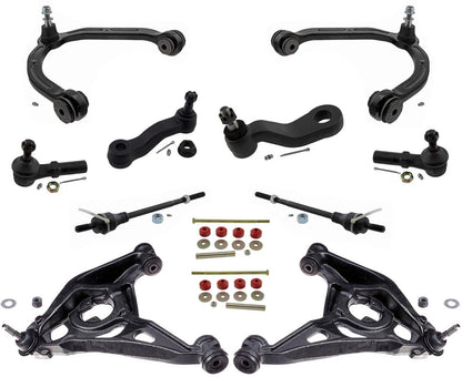 Front Upper & Lower Control Arms Tie Rods Kit For Chevrolet Express 4500 09-17