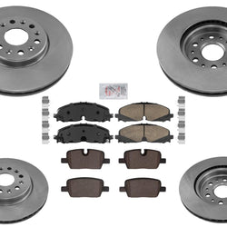 Front & Rear Coated Brake Rotors & Ceramic Pads For Chevrolet Blazer 2021-2022