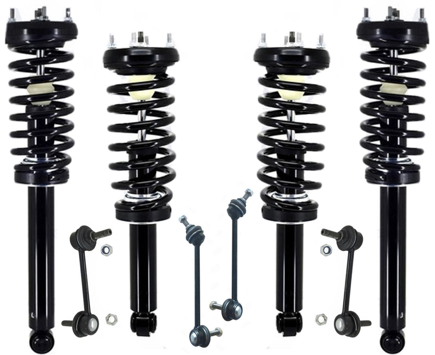 Front & Rear Complete Struts & Links For S-Type 2000-2002 To Chassis/VIN M45254