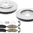 Front Performance GEO Coated Rotors Brake Pads for Nissan Frontier 2016-2023