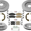 Performance GEO Coated Rotors Brake Pads for Frontier 05-15 2.5 Rear Wheel Drive