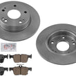 Ceramic Rear Pads & Coated Disc Brake Rotors FOR Honda Civic 2016-2023