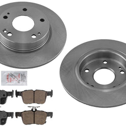Ceramic Rear Pads & Coated Disc Brake Rotors FOR Honda Civic 2016-2023