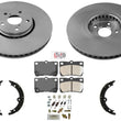 Rear GEO Coated Disc Brake Rotors Ceramic Pads Hardware for Lexus GS350 07-11 5p
