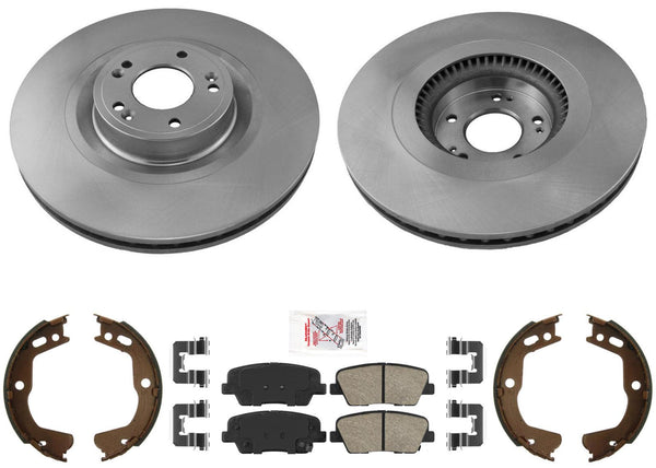 Rr Rotores De Freno De Disco Pastillas De Freno Zapatas De Estacionamiento Para Hyundai Equus V8 14-16