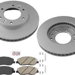 Front GEO Coated Disc Brake Rotors Disc Brake Pads for KIA Sedona 2007-2014