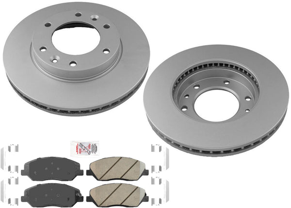 Front GEO Coated Disc Brake Rotors Disc Brake Pads for KIA Sedona 2007-2014