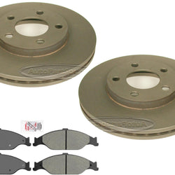 Front Performance Carbon Disc Brake Rotors Pads for FORD Mustang 1999-2004 GT
