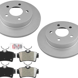 REAR Performance GEO Coated Brake Rotors & Pads For Ford Mustang 1999-2004 GT