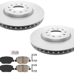 Front GEO Coated Disc Brake Rotors Pads For GMC Terrain 2018-22 321MM J17 Code