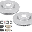 Front GEO Coated Disc Brake Rotors Pads For GMC Terrain 18-22 W/ 300MM J60 Code