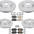 Front & Rr GEO Coated Brake Rotors & Pads For GMC Terrain 2022 W 300MM J60 Code