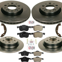 Front 286mm Rear 288mm Brake Rotors & Brake Pads For Volvo XC70 2003-2007