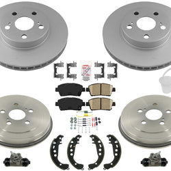 Front Coated Brake Rotors Drums Brake Pads Brake Shoes For Toyota Prius 04-2009