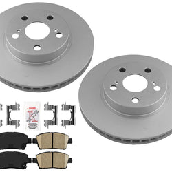 Front Disc Brake Rotors Disc Brake Pads Hardware For Toyota Prius 2004-2009