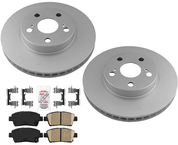 Front Disc Brake Rotors Disc Brake Pads Hardware For Toyota Prius 2004-2009