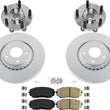 Front Disc Brake Rotors Pads Front Wheel Hub Bearings for Mazda CX9 2016-2022