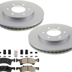 Front Coated Off Road Performance Disc Brake Rotors Pads For Expedition 2003-06