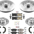 Hardware de pastillas de freno de rotores delanteros y traseros para Hyundai Genesis 4.6L 4 puertas 2010-11