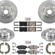 Rotores delanteros y traseros y pastillas de freno para Hyundai Genesis V8 4 puertas 15-2016