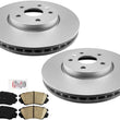 Front Coated Brake Rotors Brake Pads for Chevrolet Equinox & GMC Terrain 10-2017
