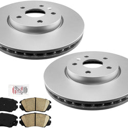 Front Coated Brake Rotors Brake Pads for Chevrolet Equinox & GMC Terrain 10-2017