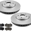 Front Coated Rotors Ceramic Pads & Wheel Hub Bearings For Camaro 3.6L 2010-2015