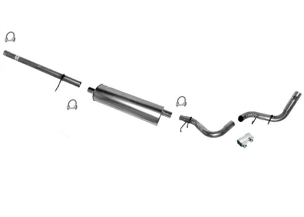 Single Muffler Exhaust System 119 135 Inch Wheelbase For 98-01 Ram Pick Up 1500