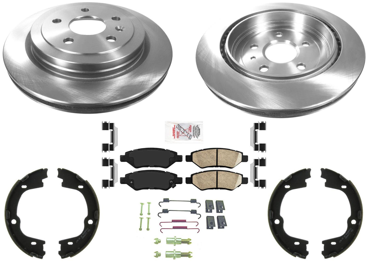 Rotores de freno premium Pastillas de freno metálicas Zapata de estacionamiento para Camaro 2010-2015 3.6L