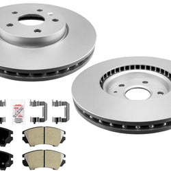 Coated Performance Disc Brake Rotors Metallic Brake Pads for Camaro 10-15 3.6L