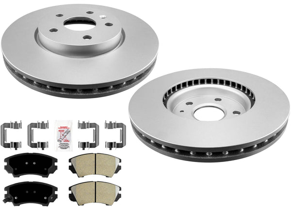 Coated Performance Disc Brake Rotors Metallic Brake Pads for Camaro 10-15 3.6L