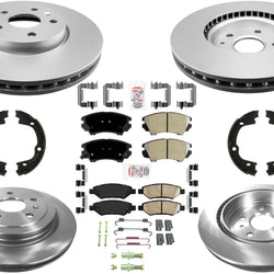 Premium Brake Rotors Metallic Brake Pads Parking Shoe for Camaro 10-15 3.6L